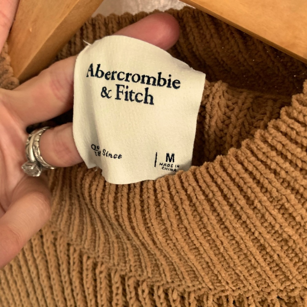 Camel chenille sweater